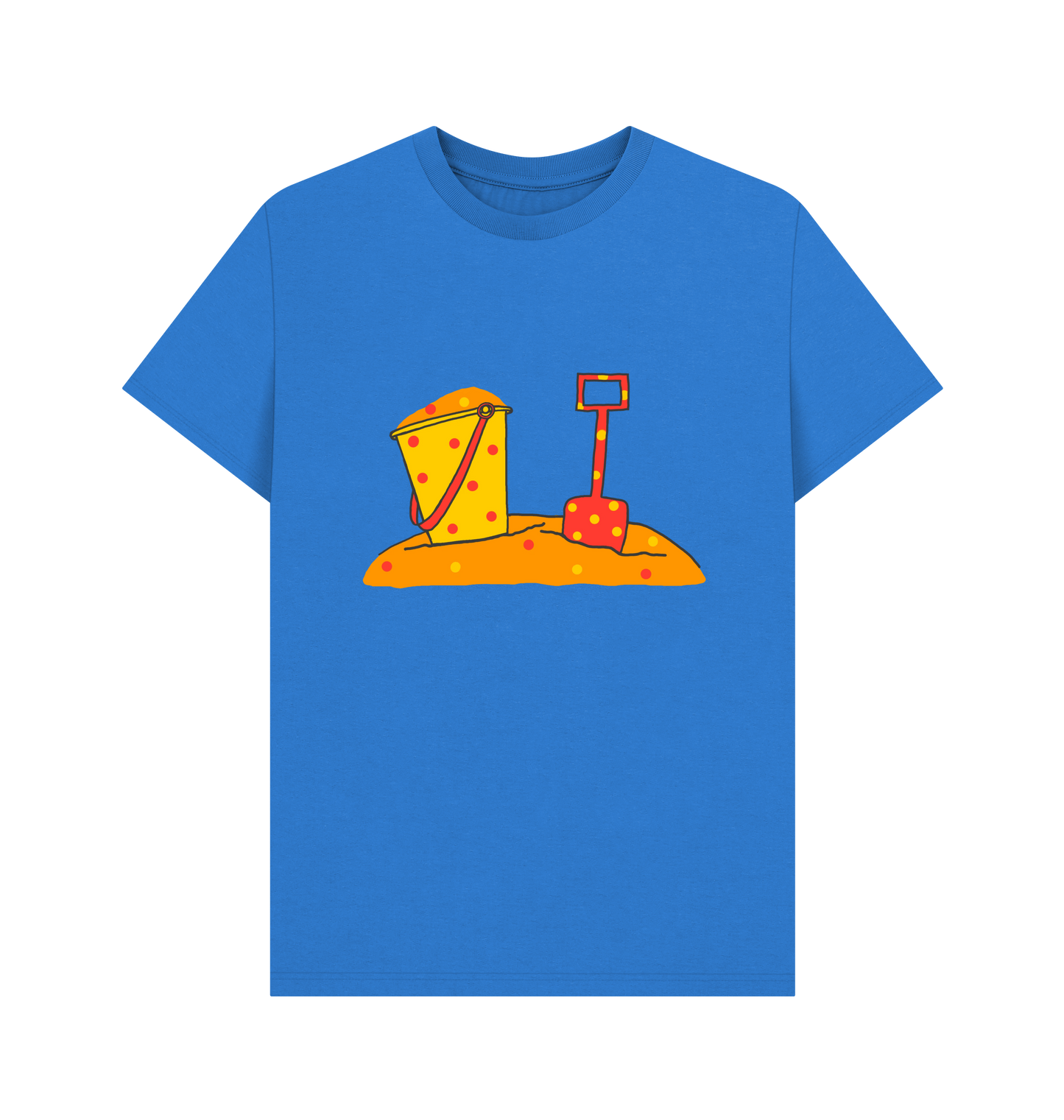 Bright Blue Printed T-shirt Front