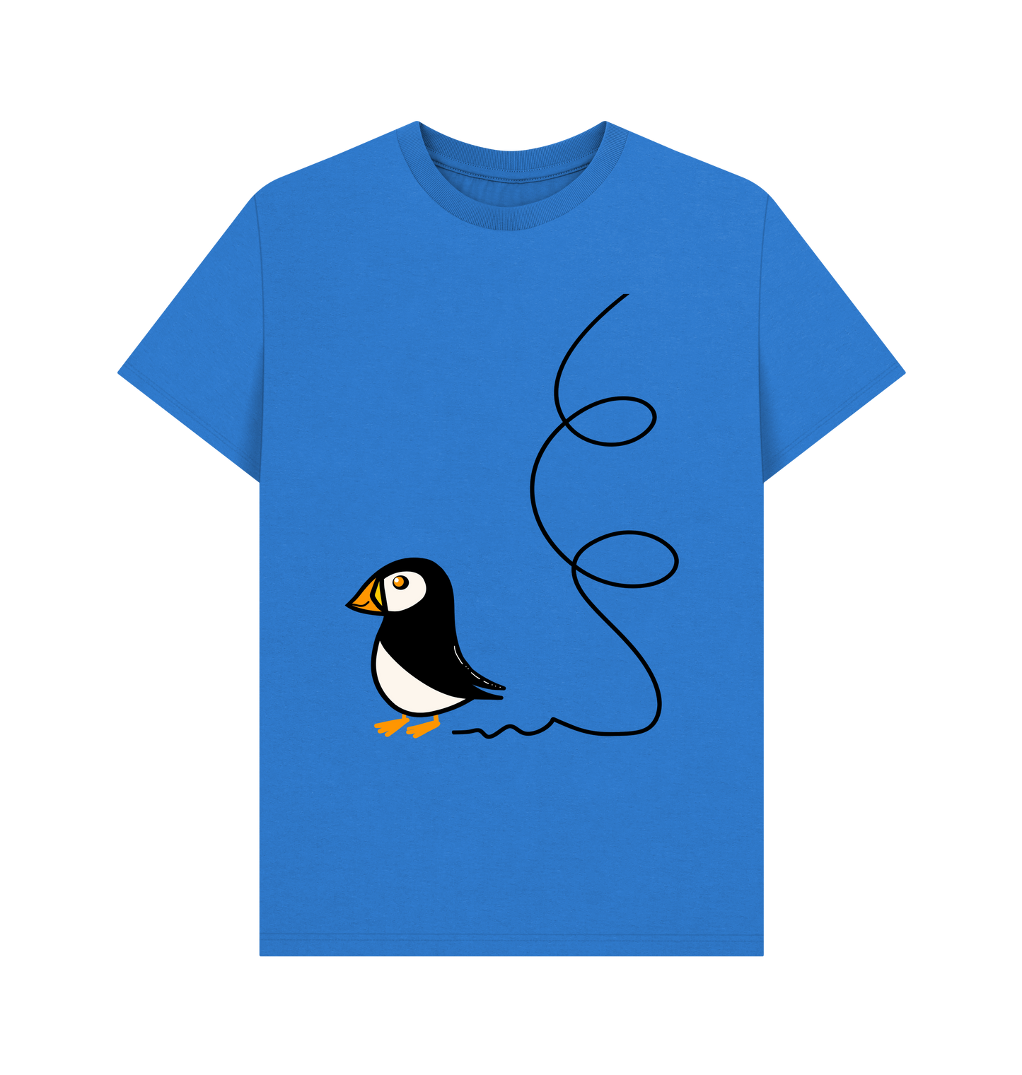 Bright Blue Printed T-shirt Front