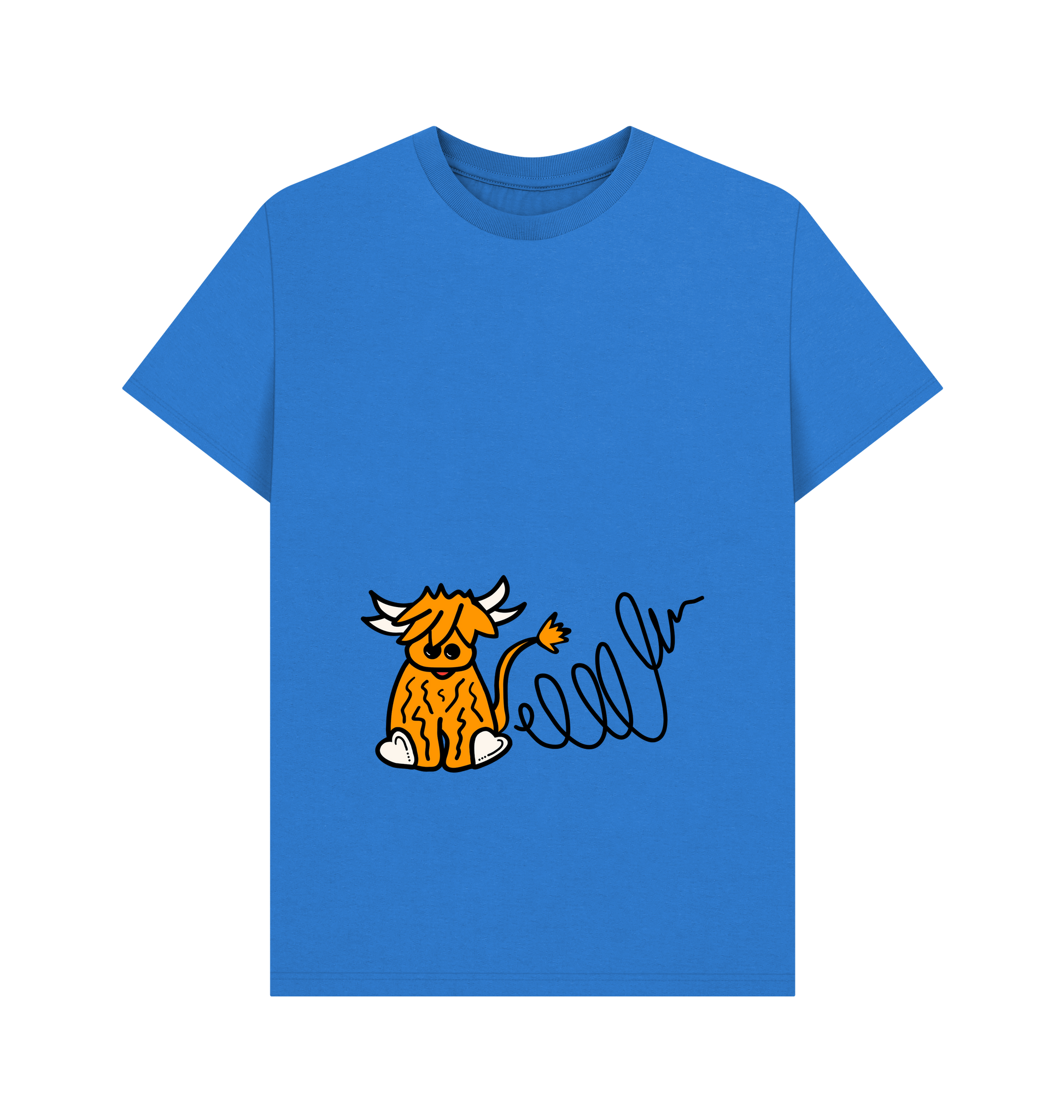 Bright Blue Printed T-shirt Front