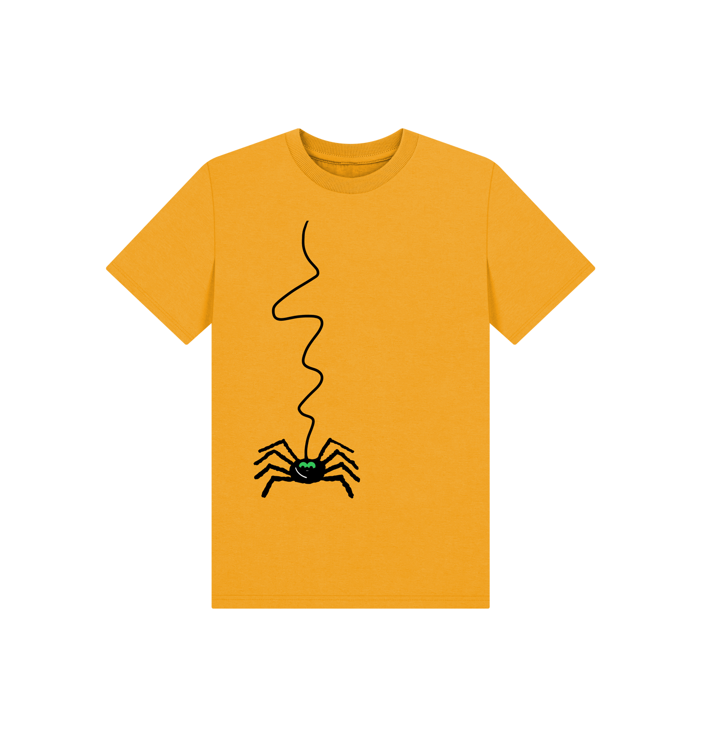 Mustard Printed Kids T-Shirt Front